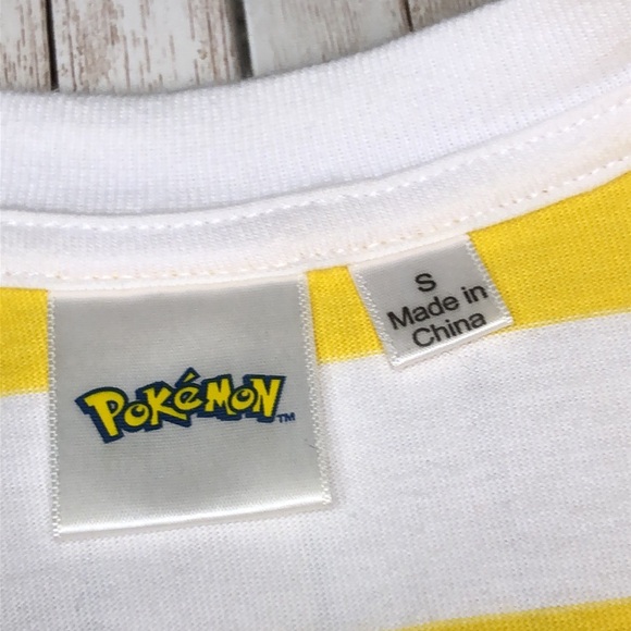 Hot Topic “Pikachu” embroidered, striped, slightly cropped top - junior size S - Picture 7 of 10
